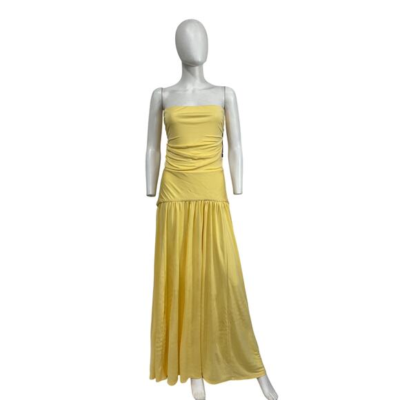 Staud 'Mariana' Yellow Viscose Dress Size XL - NWT - Picture 2 of 5